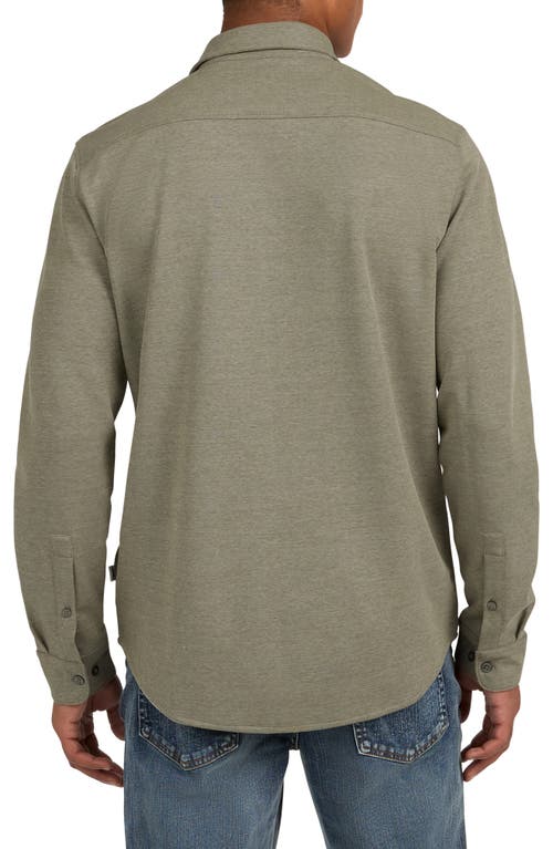 Dkny Sportswear Metro Long Sleeve Button-up Shirt In Green