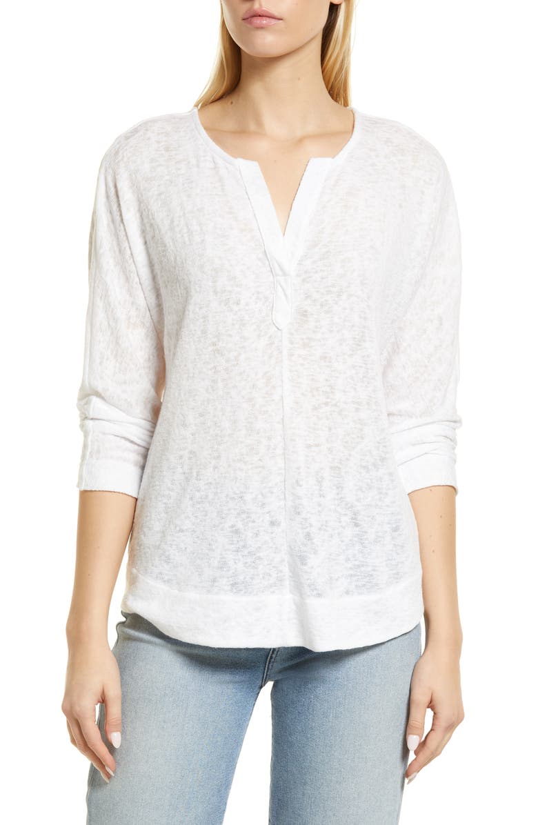 Caslon<sup>®</sup> Women's Split Neck Top, Main, color, 