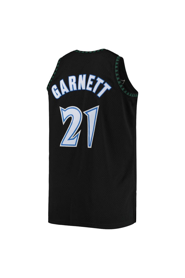 Men's Mitchell & Ness Kevin Garnett Black Minnesota Timberwolves 1997/98 Big & Tall Hardwood Classics Swingman Jersey, Alternate, color, Black