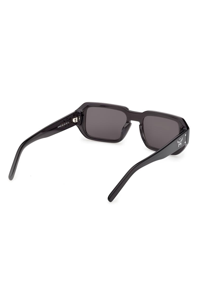 MCM Geometric Sunglasses, Alternate, color, Grey / Palladium / Shiny Smoke