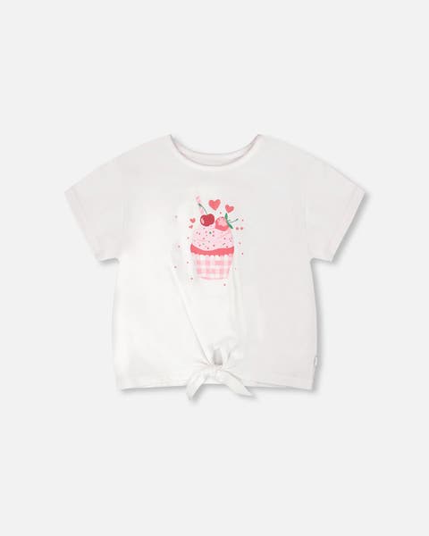 Organic Cotton Jersey Cupcake T-Shirt with Tie at Waist (Toddler, Little Kid & Big Kid)