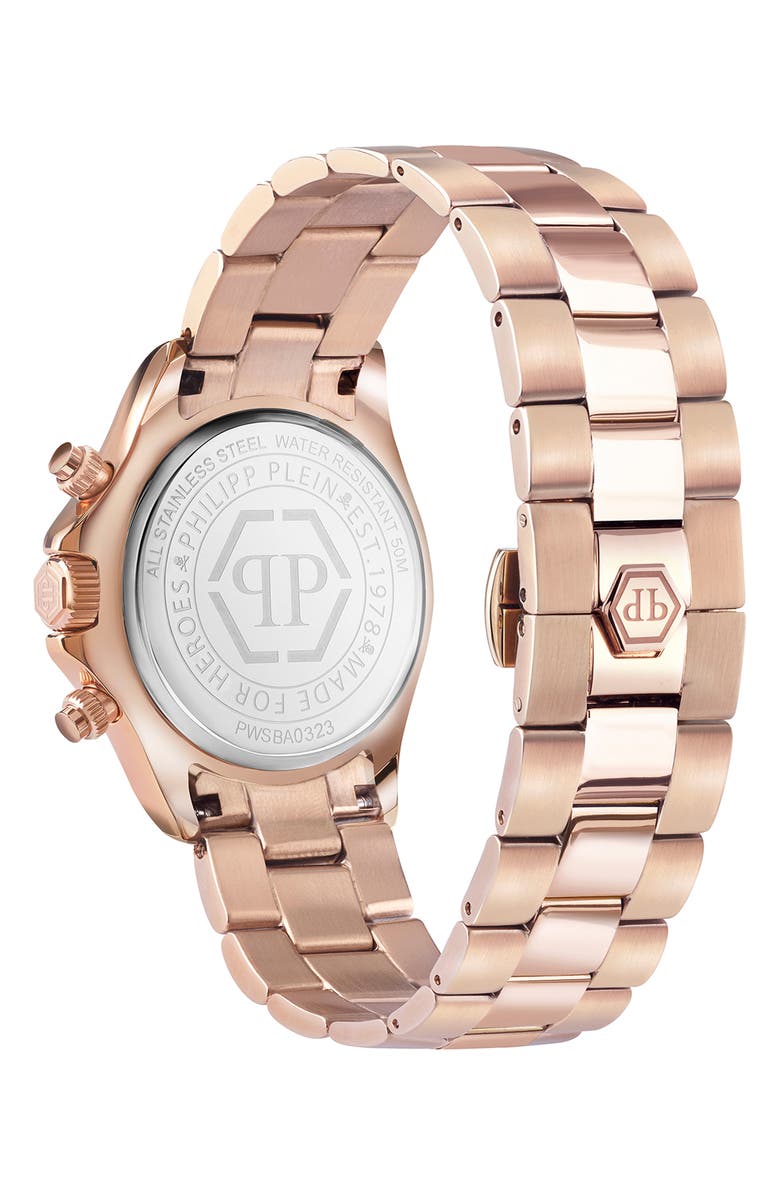 PHILIPP PLEIN SPORT Street Couture Crystal Bracelet Watch, 40mm, Alternate, color, Ip Rosegold