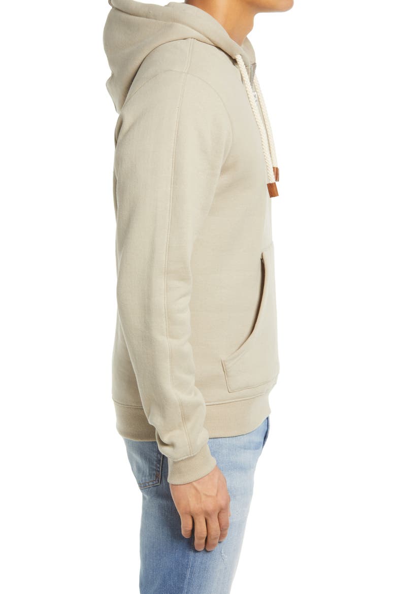 Slater Quarter Zip Hoodie, Alternate, color, LONDON FOG