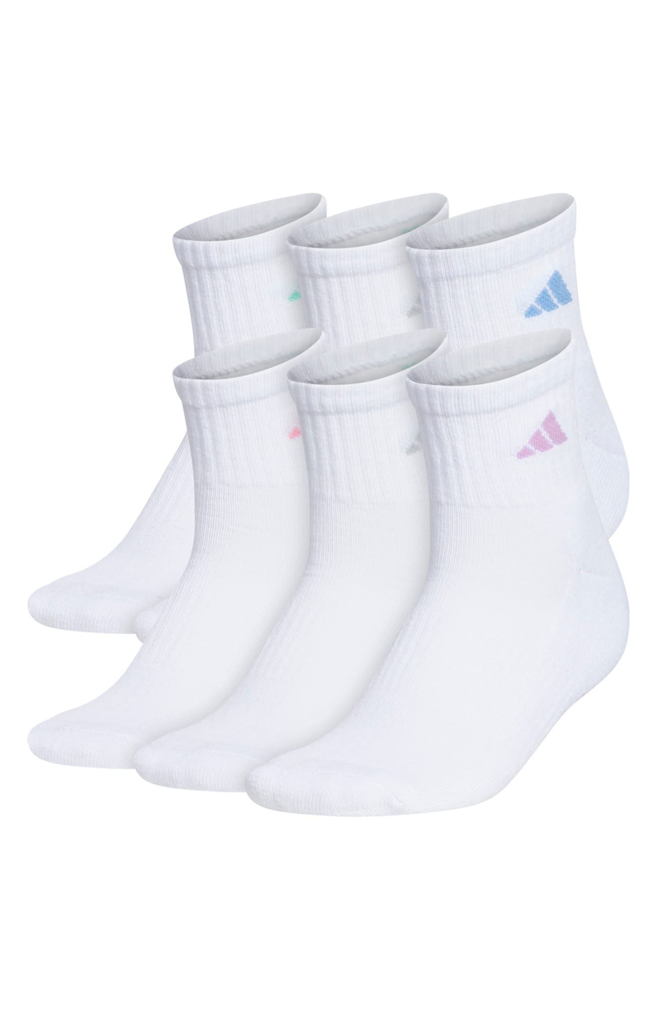 adidas Athletic Cushioned Crew Socks - Pack of 6
