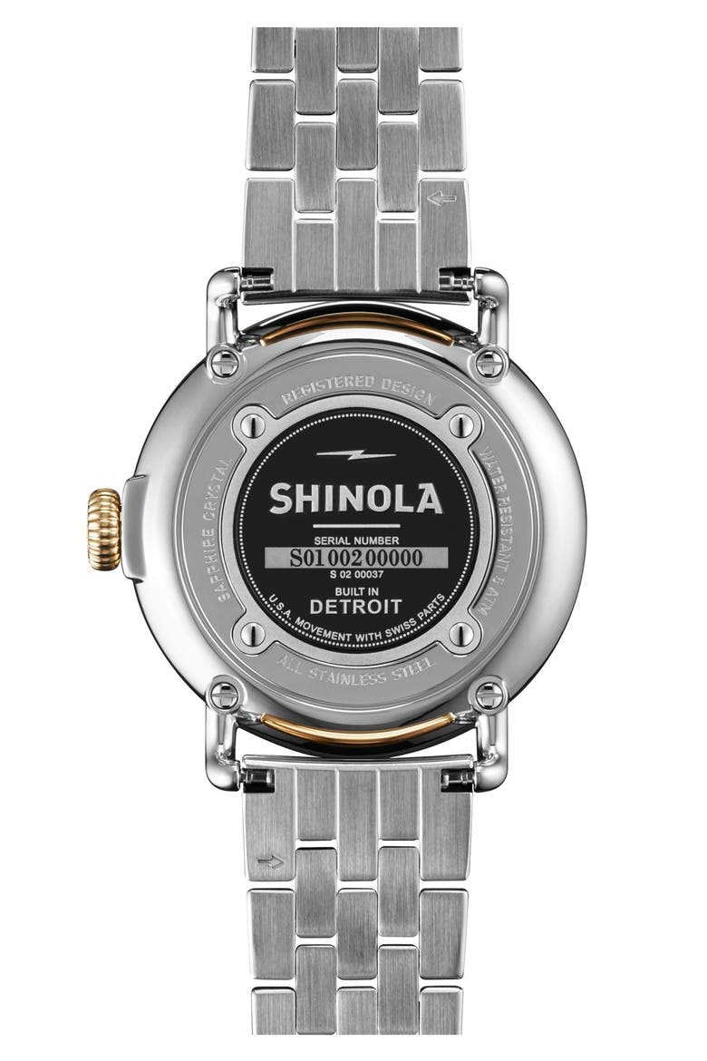 'The Runwell' Bracelet Watch, 36mm, Alternate, color, GOLD/ SILVER