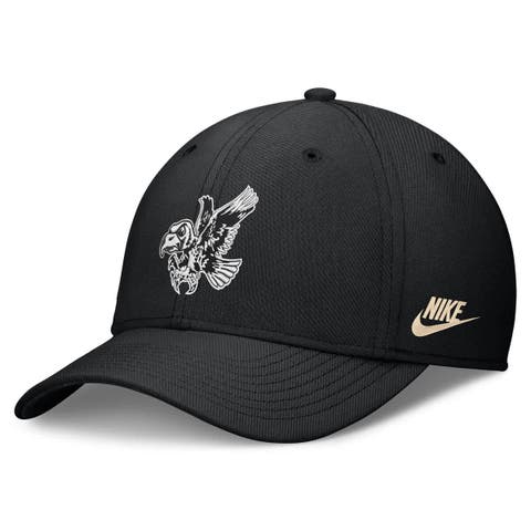 Men's Nike  Black Iowa Hawkeyes Dri-FIT Vintage Rise Swooshflex Flex Hat