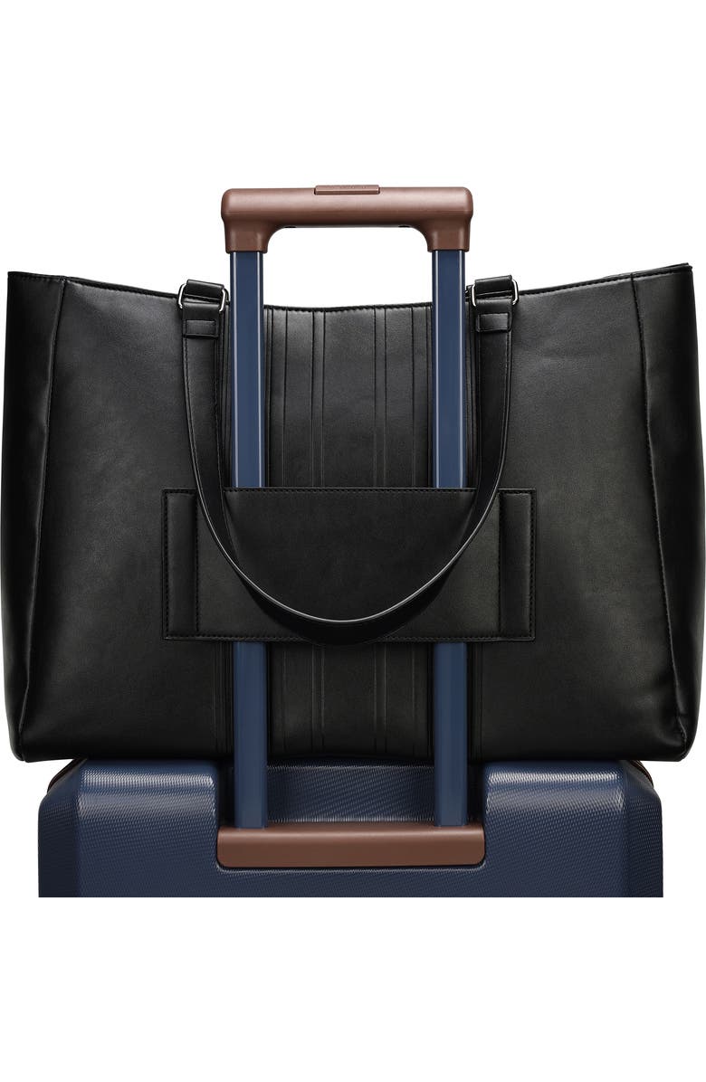 ELLE Roamer 24L Vegan Leather Weekender Duffel Bag, Alternate, color, Black