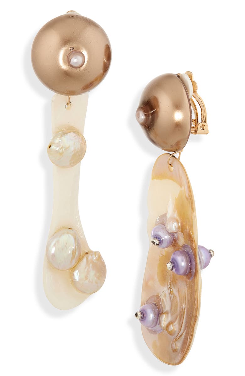 Isshi Nebular Clip-On Drop Earrings, Main, color, Milky Way