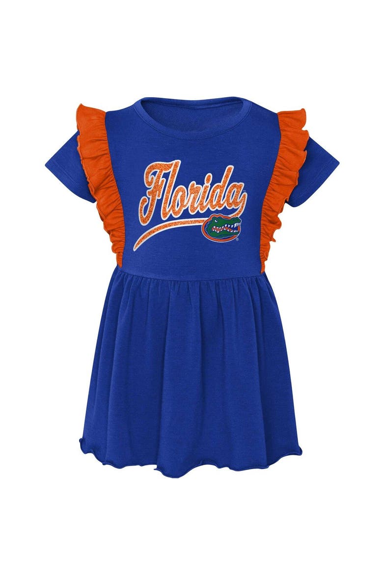 Girls Toddler Royal Florida Gators Too Cute Tri-Blend Dress, Alternate, color, Royal