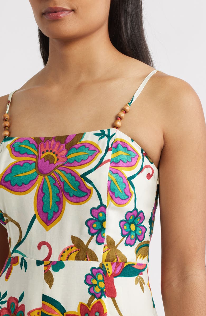 Halogen<sup>®</sup> Empire Waist Beaded Strap Midi Dress, Alternate, color, New Ivory