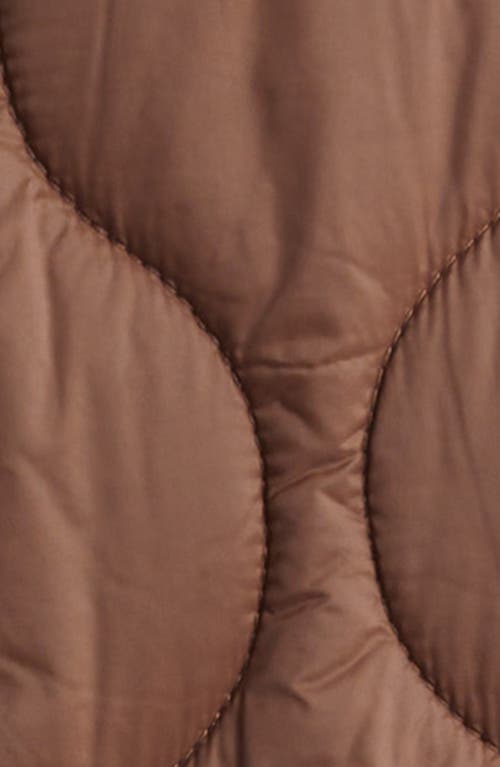 Veronica Beard Patra Quilted Mixed Media Wool Blend Jacket In Brown