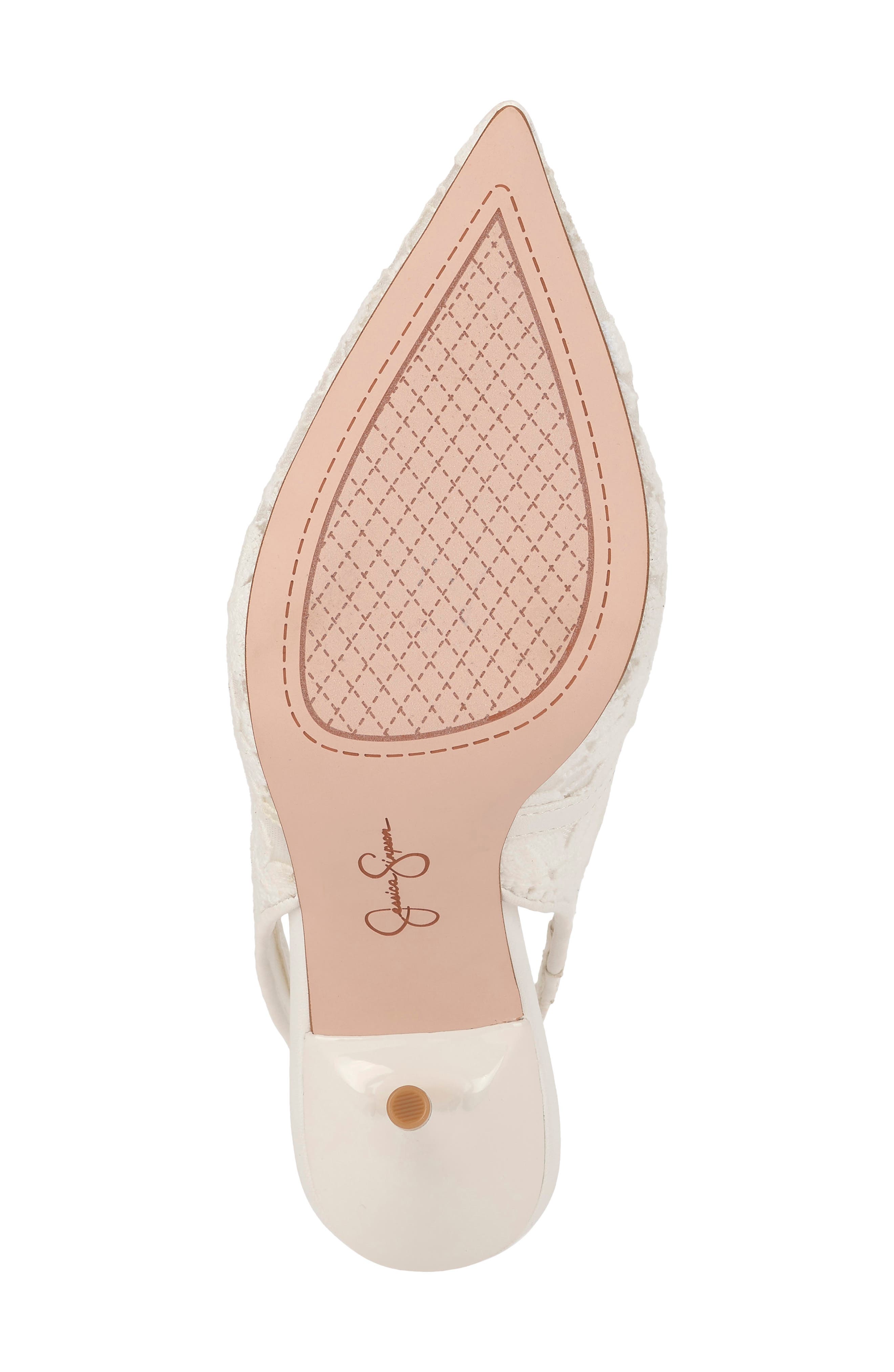 Jessica Simpson Liliere Slingback Pointed Toe Pump, Alternate, color, Bright White