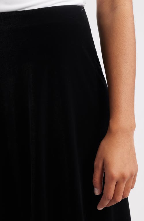 Anne Klein Bias Cut Pull-on Midi Skirt In Black