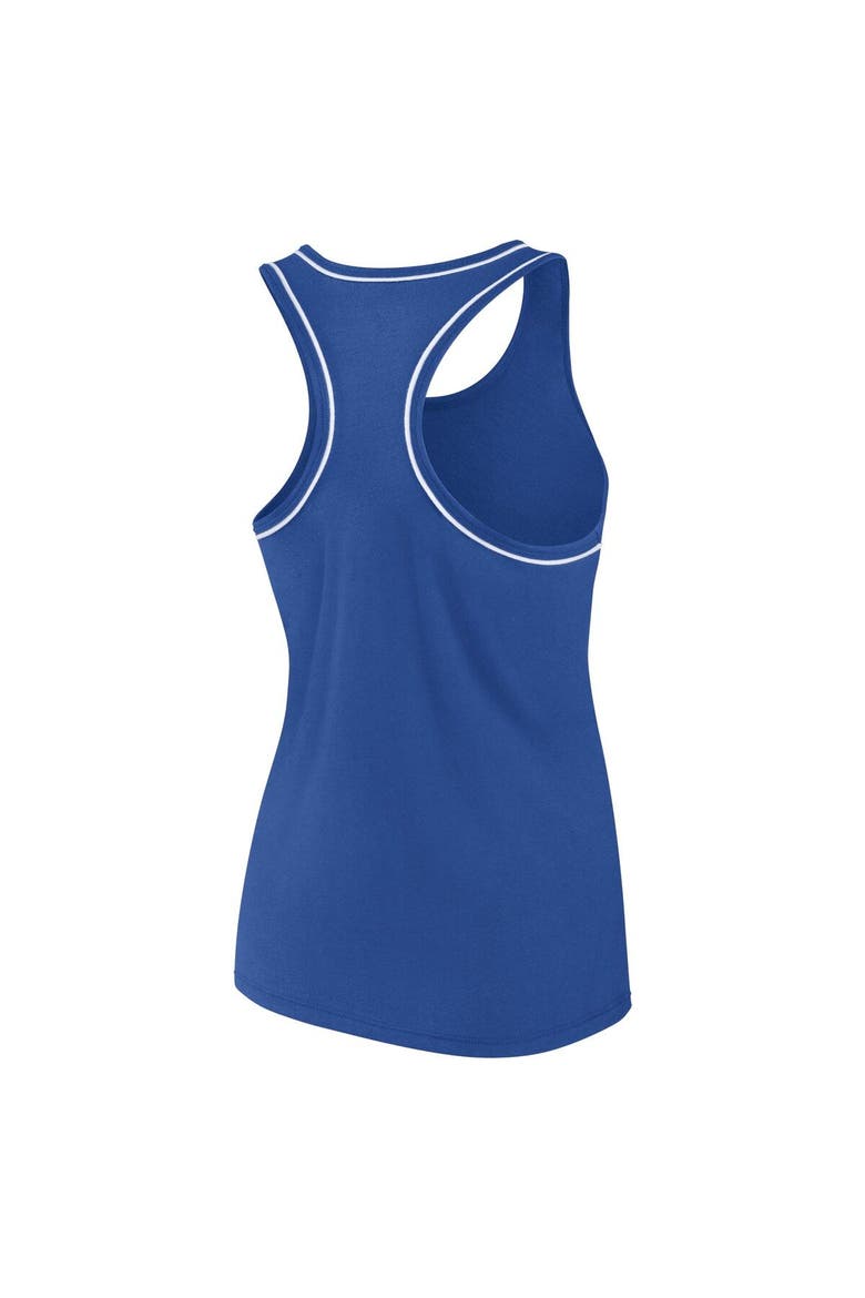 Women's Fanatics Branded Royal Philadelphia 76ers Wordmark Logo Racerback Tank Top, Alternate, color, Royal