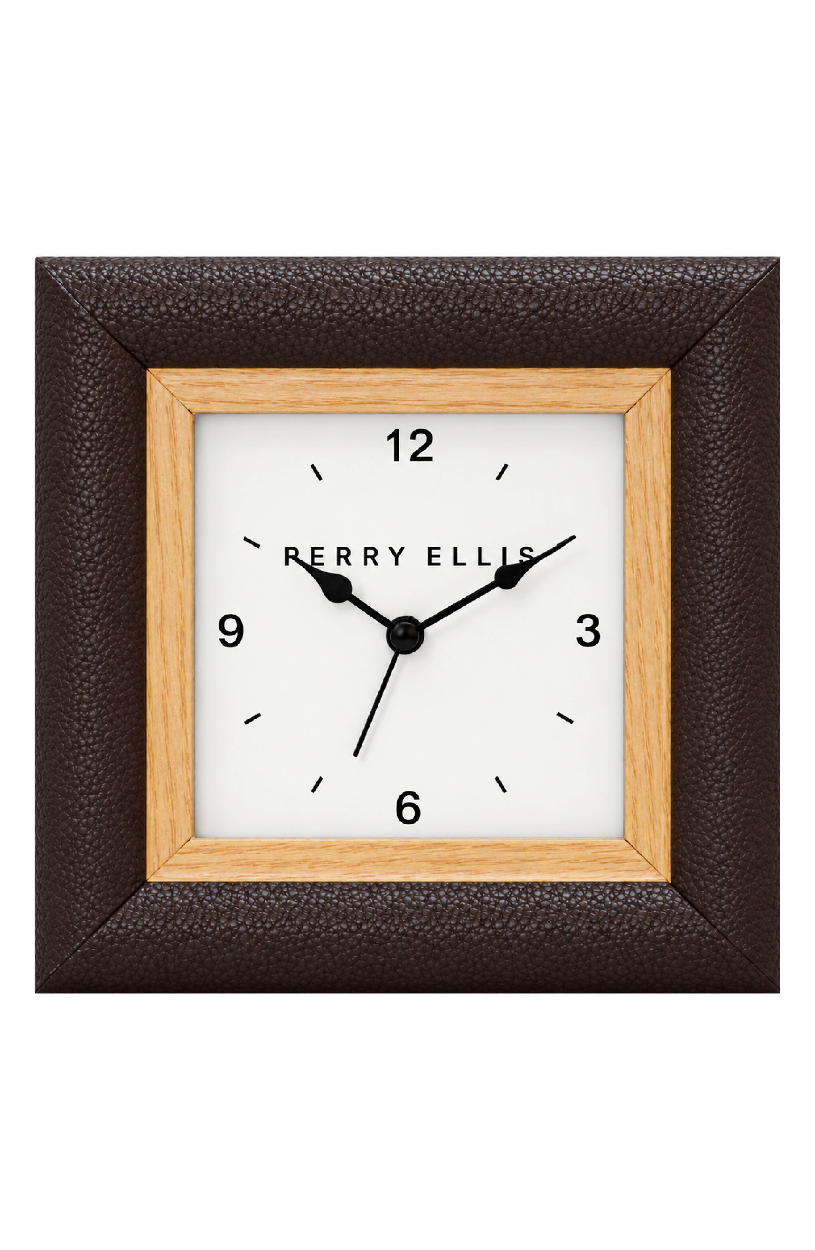 Faux Leather Frame Alarm Clock