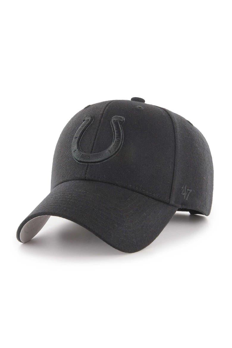 Men's '47 Black Indianapolis Colts  Tonal MVP Adjustable Hat, Main, color, Black
