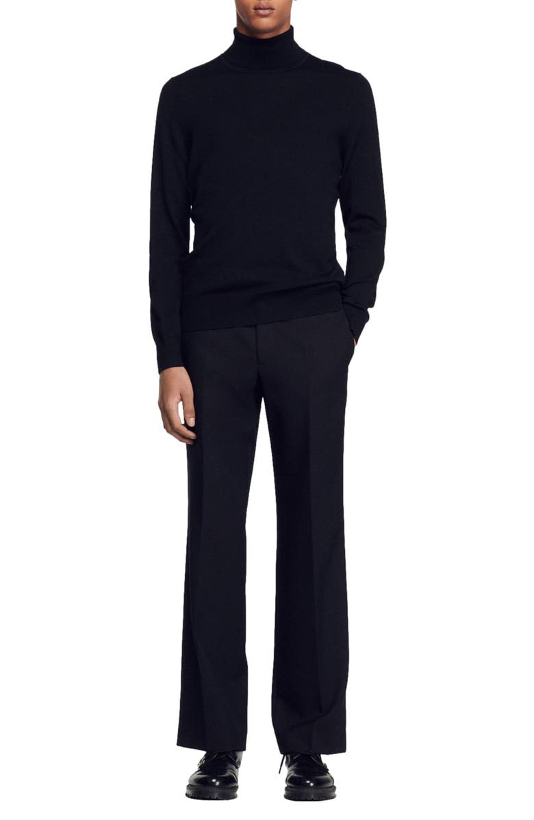 SANDRO Wool Turtleneck Sweater, Alternate, color, 