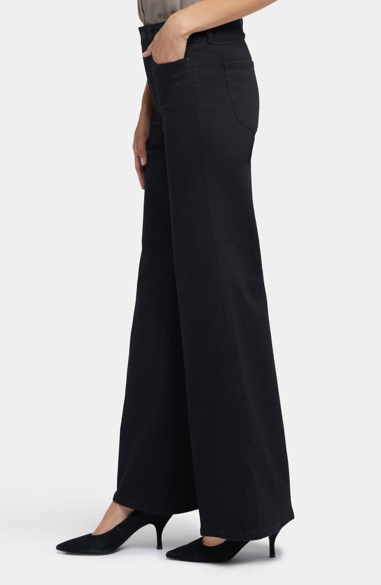 NYDJ Mia Palazzo High Waist Flare Jeans, Alternate, color, Black