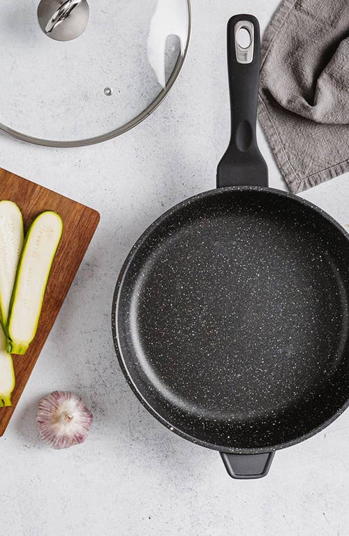 Cuisine::pro ® Granite Chef Pan With Lid 4.1qt In Black