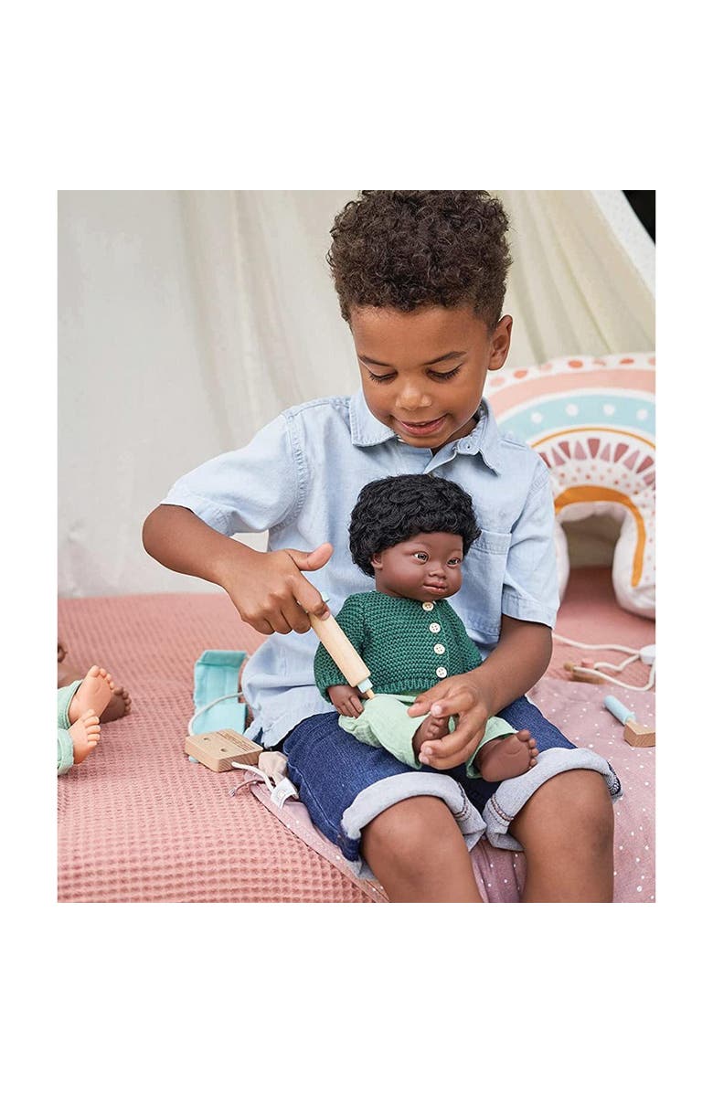 Kaplan Early Learning Company Wooden Doll Wellness Kit - Feeding & First Aid, Alternate, color, Multicolored