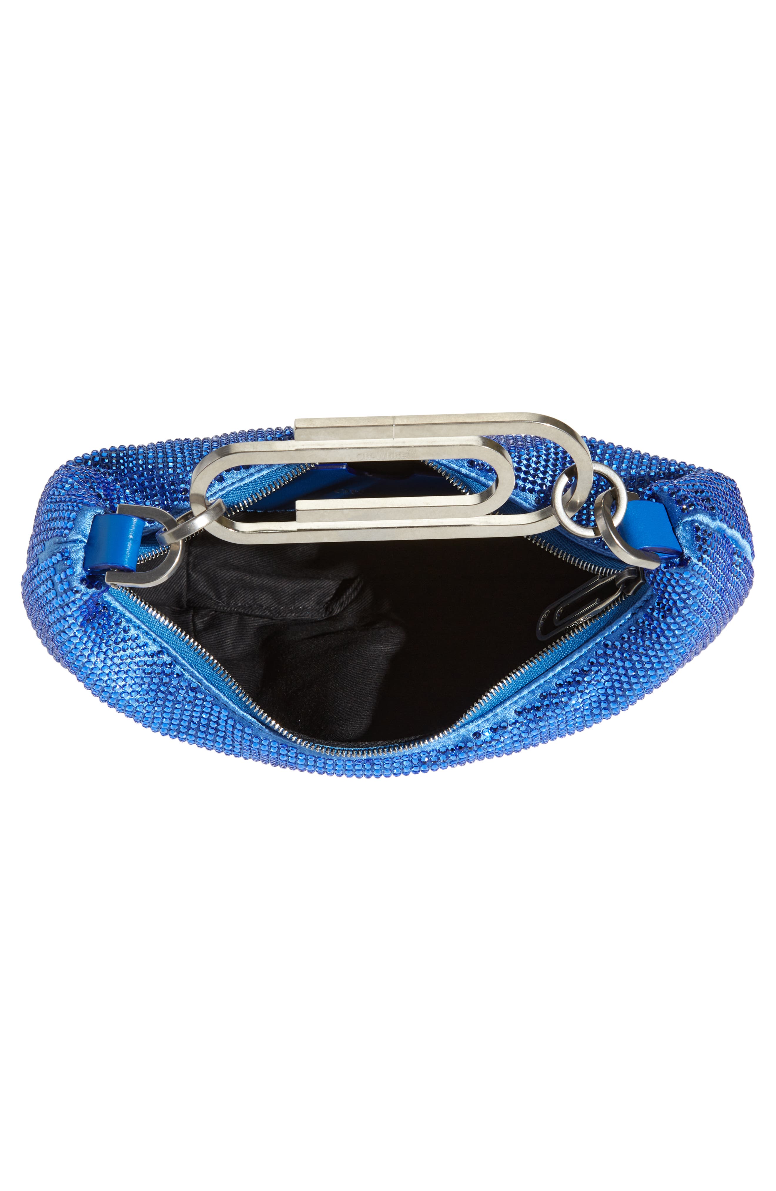 Paper Clip Embellished Hobo Bag, Alternate, color, BLUE