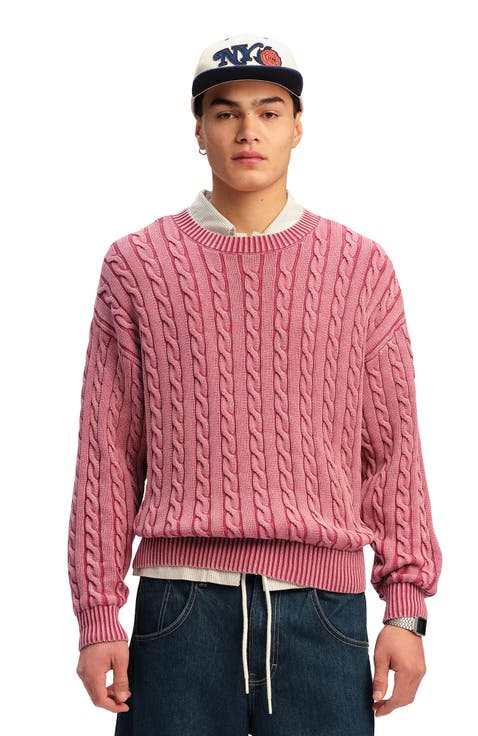Men's Washed Box Fit Crew Knit