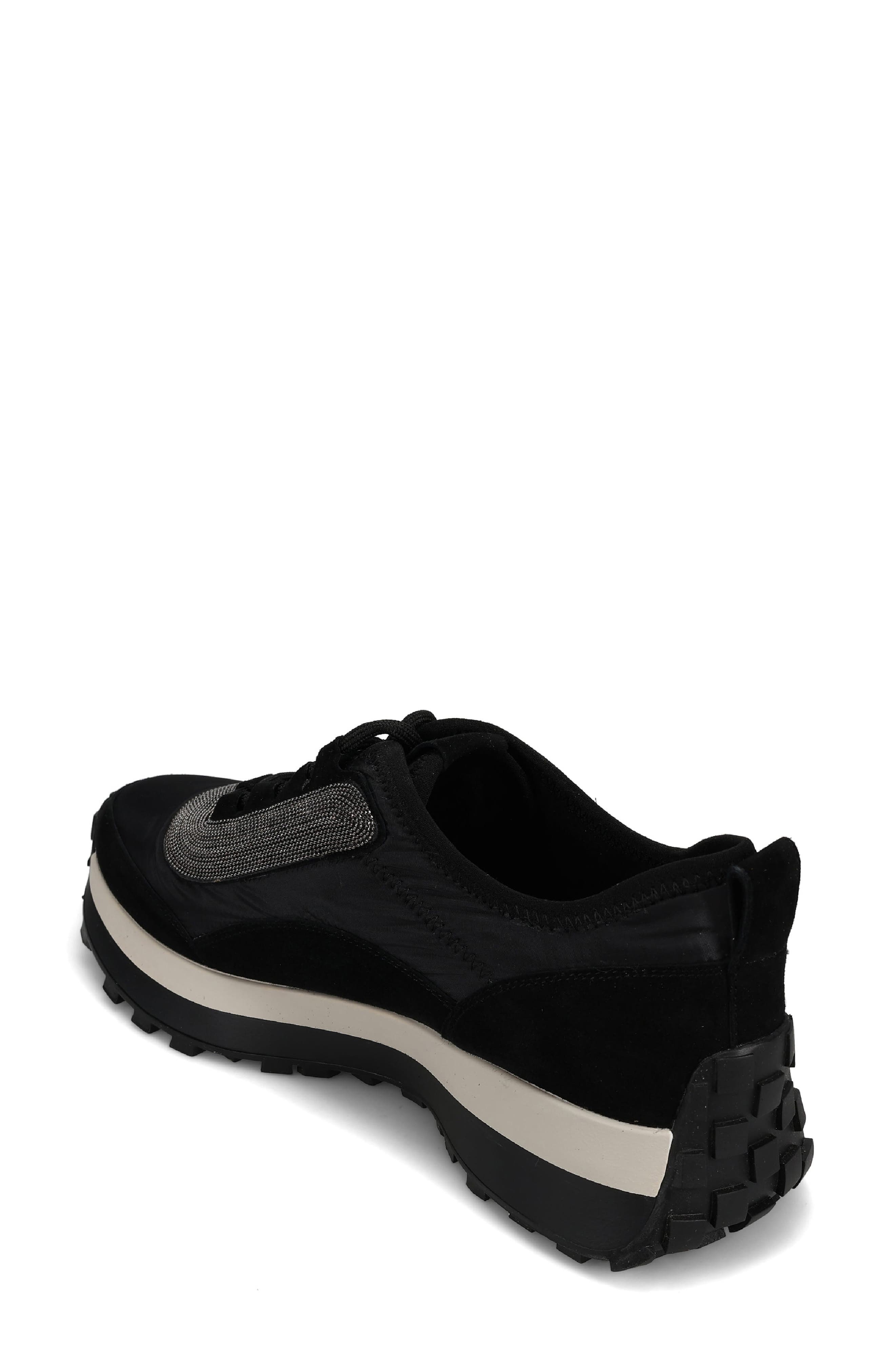 Quota Leather Sneaker, Alternate, color, BLACK