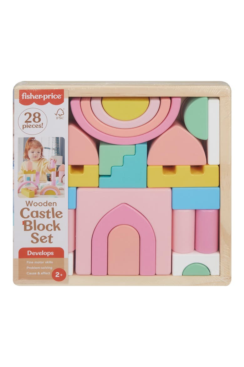 Wooden Castle Block Set, Alternate, color, NONE