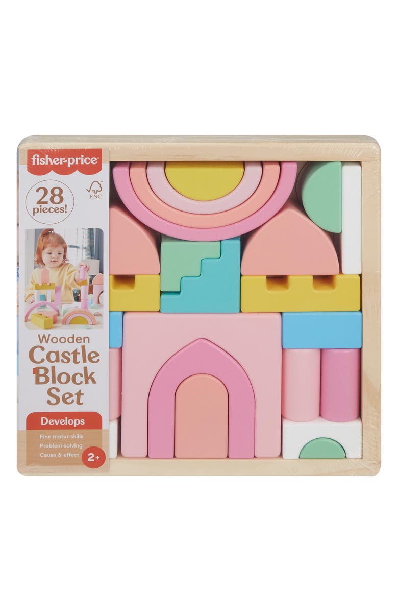 FISHER PRICE Wooden Castle Block Set, Alternate, color,