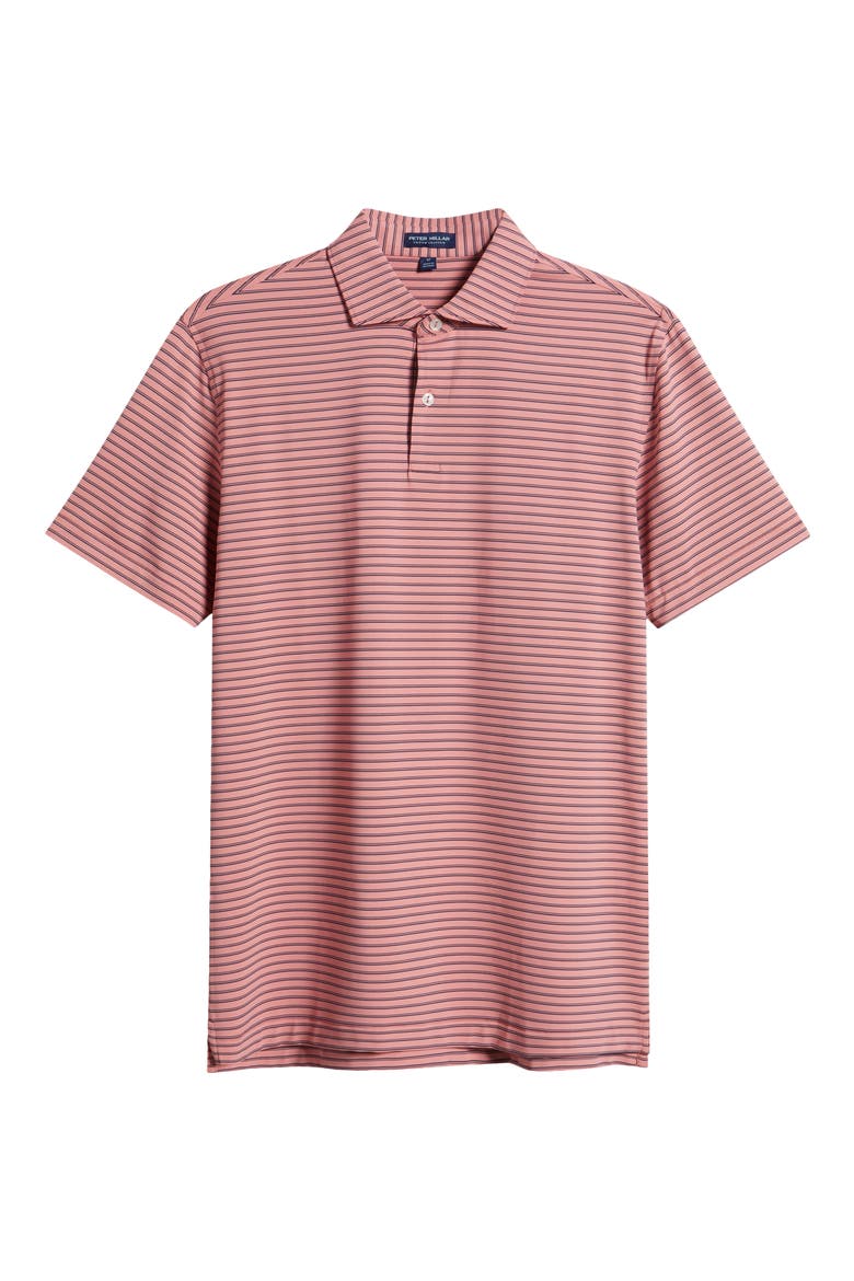Bridge Stripe Performance Jersey Polo, Alternate, color, PINK CREPE