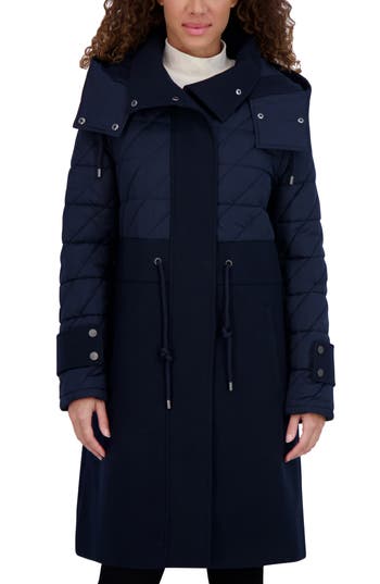 Andrew Marc Synclaire Quilted Coat In Ink