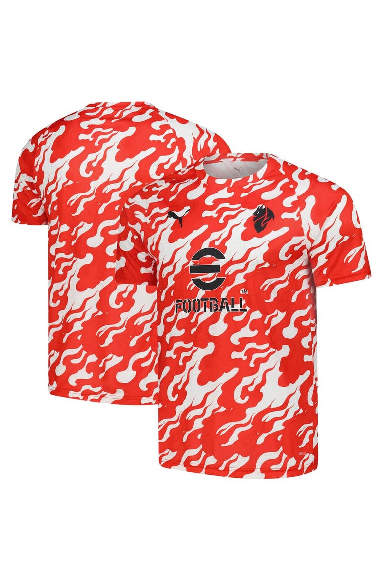 Men's Puma Red AC Milan 2025/26 Pre-Match dryCell Training Jersey, Main, color, Red