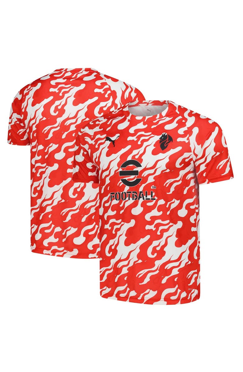 PUMA Men's Puma Red AC Milan 2025/26 Pre-Match dryCell Training Jersey, Main, color, Red