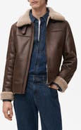 MANGO Faux Shearling Jacket