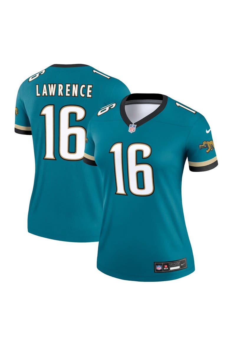 Women's Nike Trevor Lawrence Prowler Throwback Teal Jacksonville Jaguars Alternate Legend Player Performance Top, Alternate, color, Teal