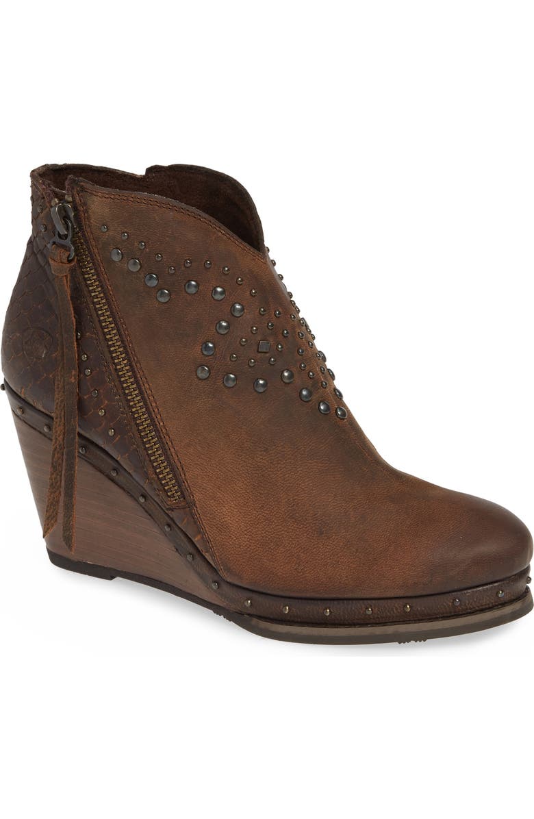 Ariat Stax Studded Wedge Bootie, Main, color,