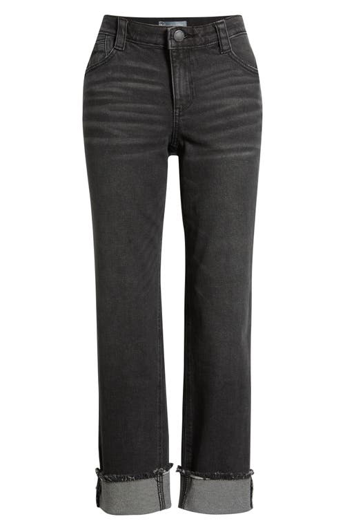 Wit & Wisdom High Waist Fray Hem Jeans In Gray