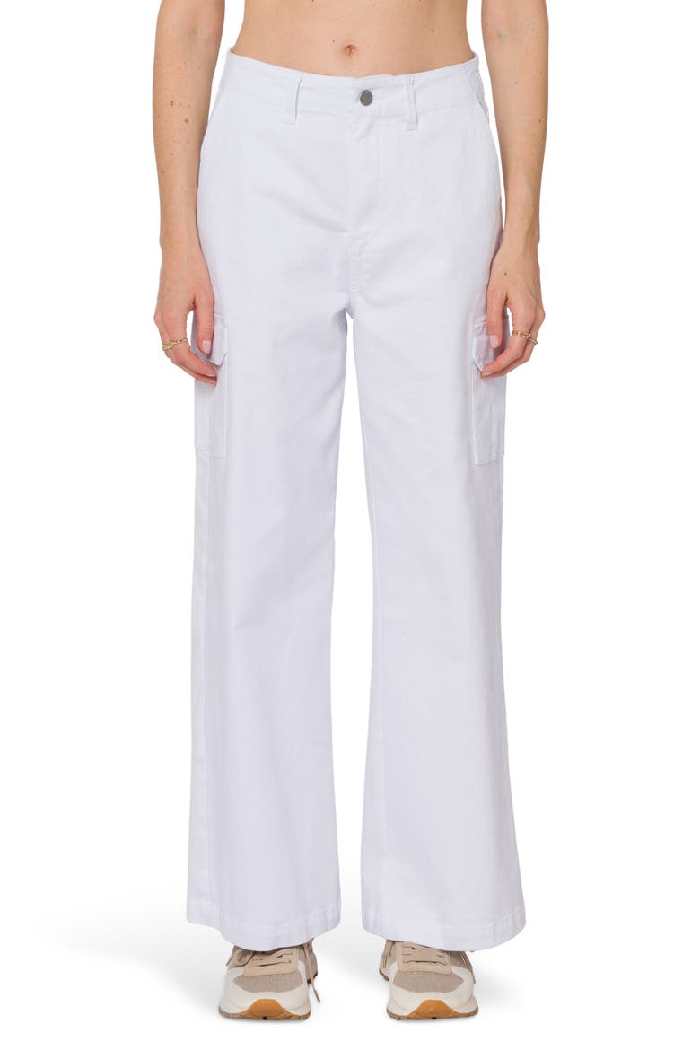Mid Rise Wide leg Cargo Pants, Main, color, OPTIC WHITE