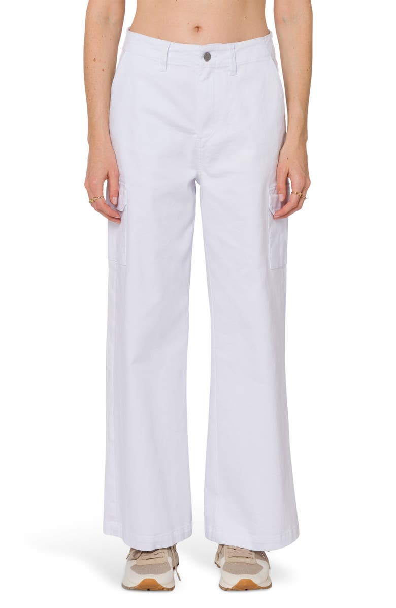 VELVET HEART Mid Rise Wide leg Cargo Pants, Main, color, Optic White