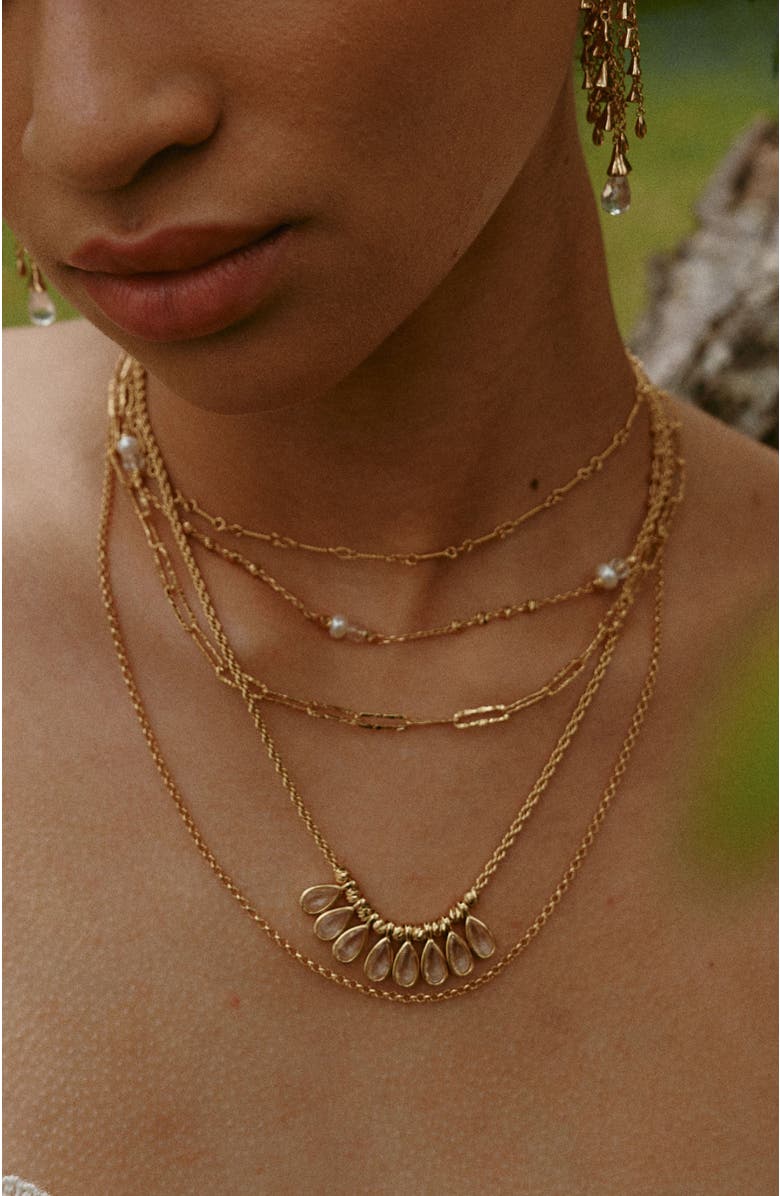 RETRO CHIC Aeolian Echo Necklace Set, Alternate, color, Gold