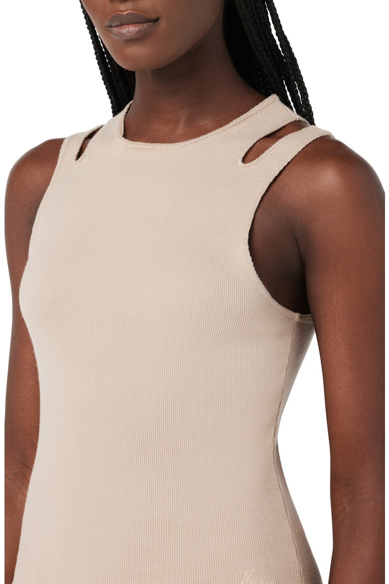 High Neck Cut Out Tank, Alternate, color, CAMEL