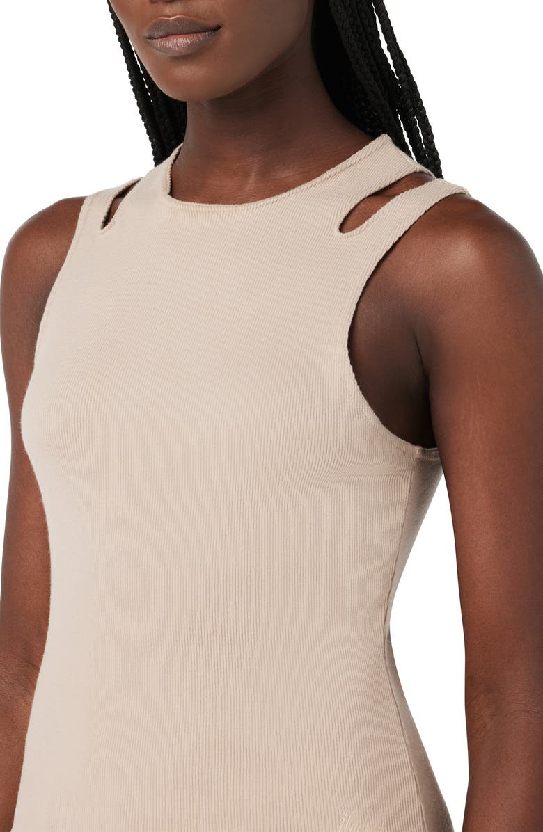 Hudson Jeans High Neck Cut Out Tank, Alternate, color, Camel