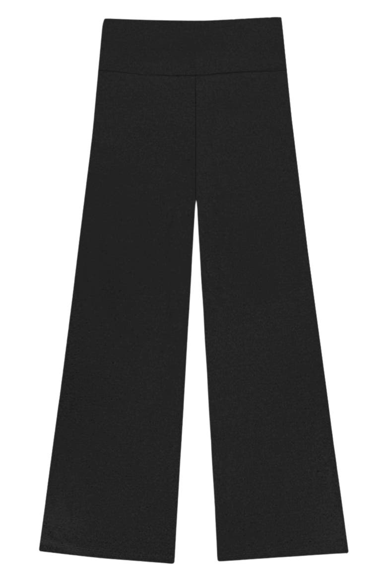 Kids' Soft Luxe Wide Leg Leggings, Main, color, BLACK