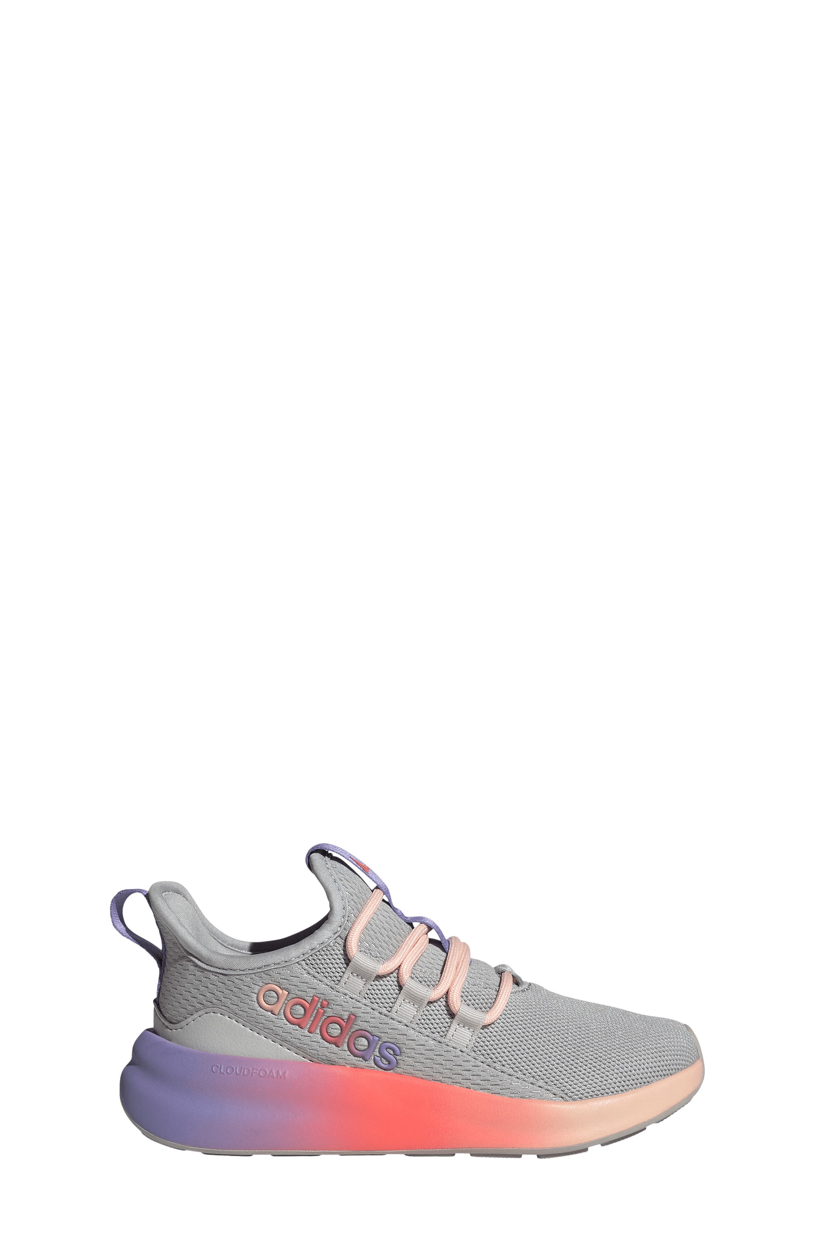 Kids' Lite Racer Adapt 8.0 Sneaker, Alternate, color, GREY/ PURPLE RUSH
