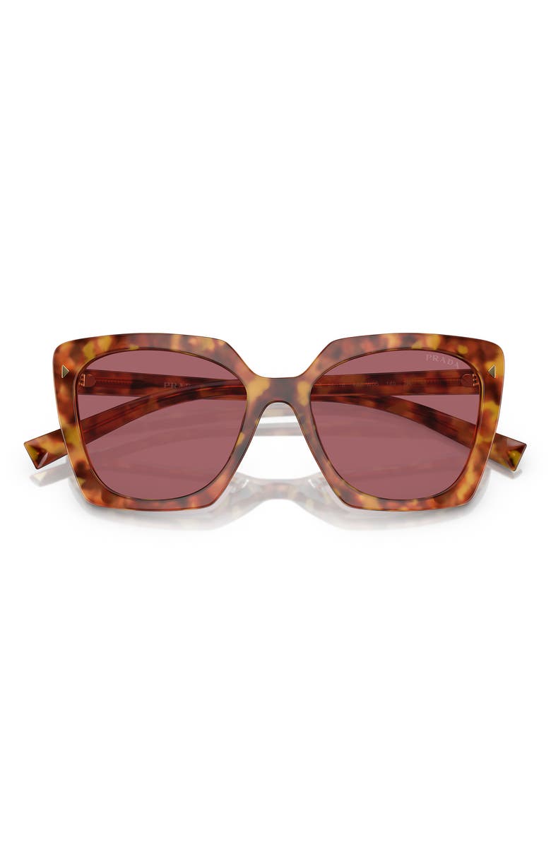 Prada 54mm Square Sunglasses, Alternate, color, Dark Violet