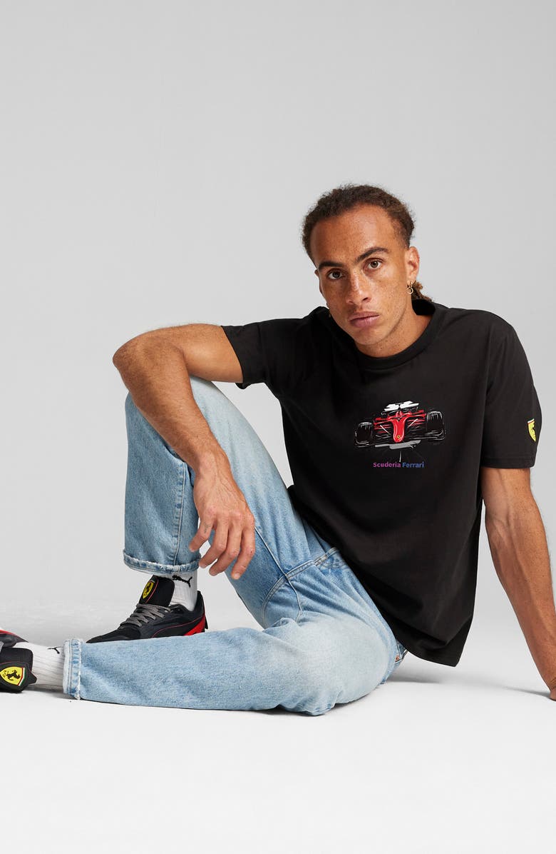 PUMA Scuderia Ferrari Race Graphic T-Shirt, Alternate, color, Puma Black