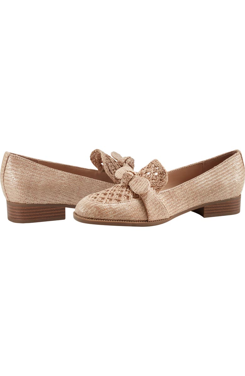 Bandolino Lilanaa Bow Loafer, Alternate, color, Light Natural