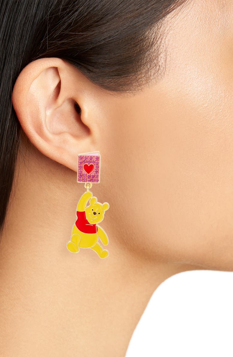 BaubleBar x Disney<sup>®</sup> Winne the Pooh Valentine's Day Drop Earrings, Alternate, color, Yellow Multi