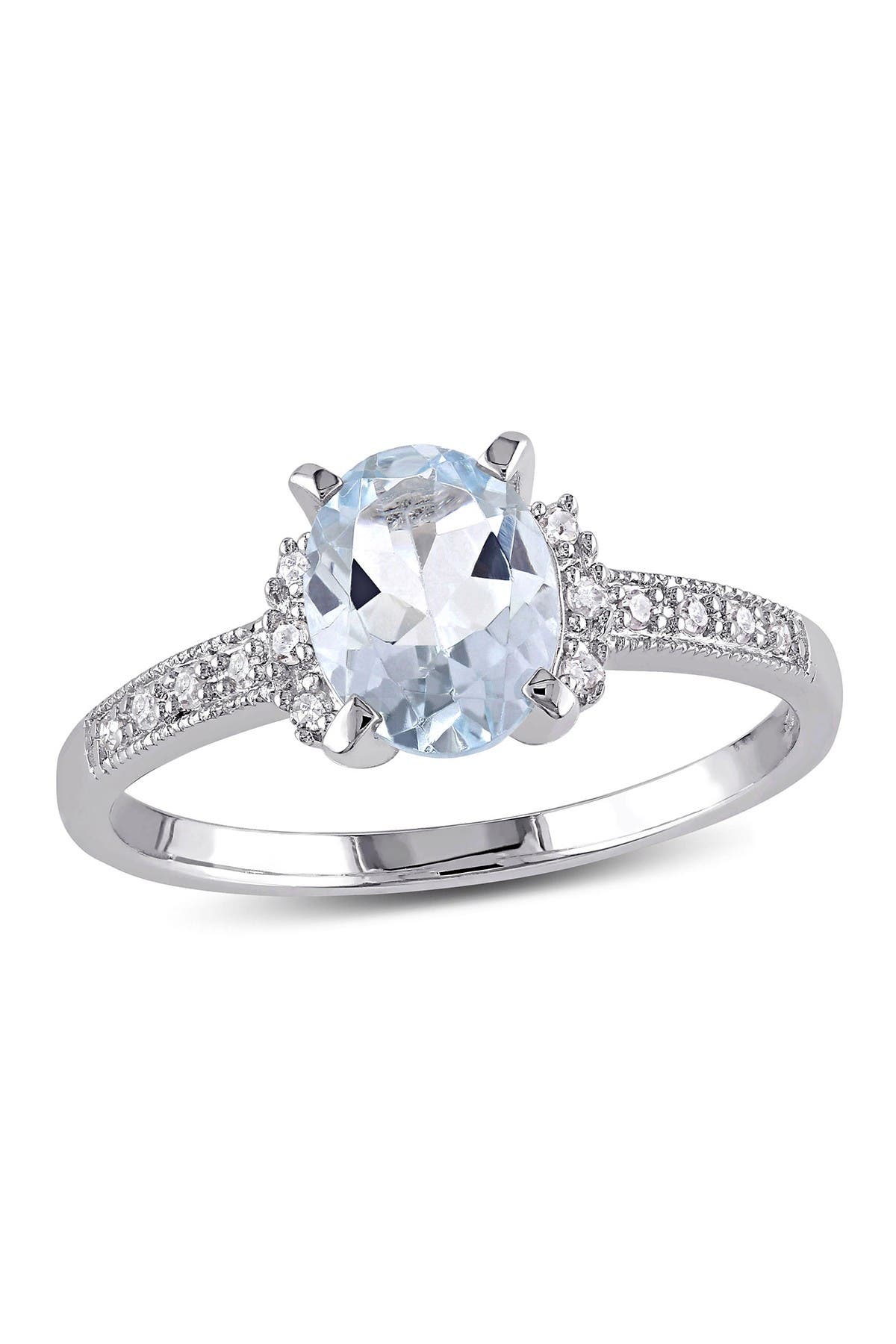 DELMAR Aquamarine & Diamond Ring