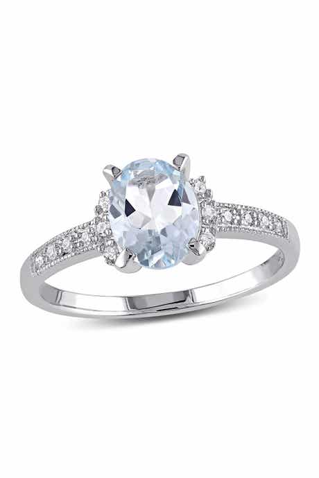 DELMAR Aquamarine & Diamond Ring